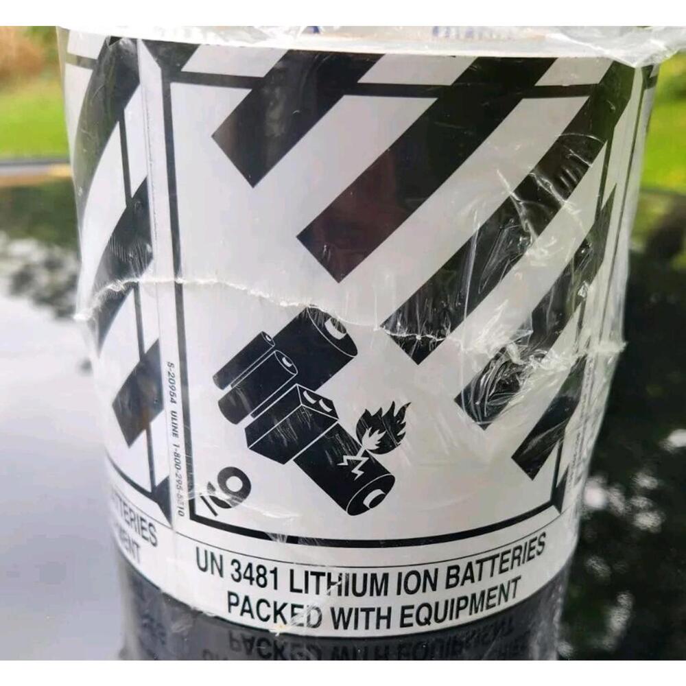 T.D.G. Labels Lithium Ion Batteries Packed with Equipment UN 3481 S-20954 Uline